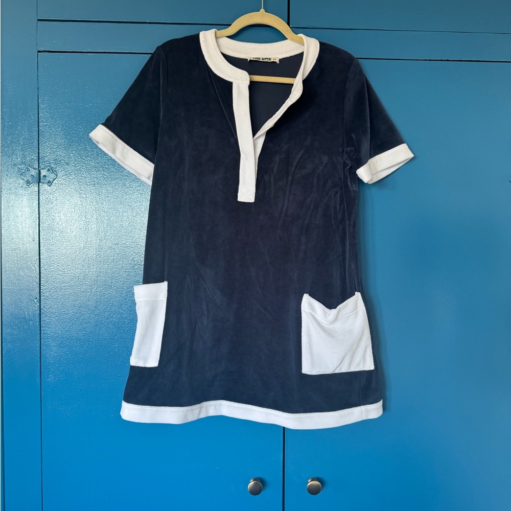 Ciao Lucia Navy and White Mini Dress